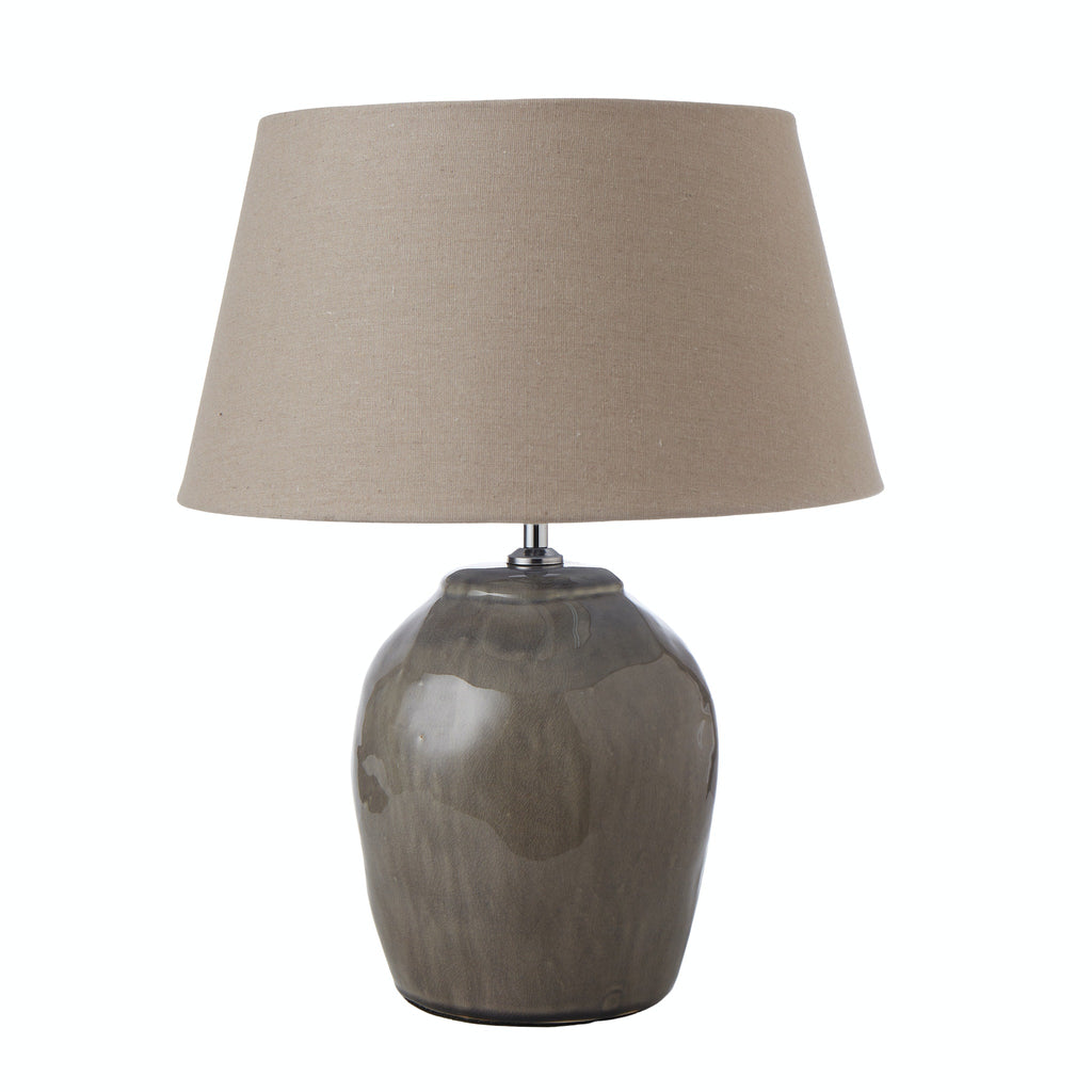 Amalfi Glossed Ceramic Table Lamp Grey 40x40x54cm