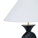 Amalfi Sculptural Ceramic Table Lamp Black & White 36x36x55cm