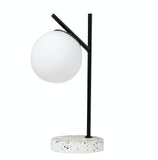 Amalfi Flo Table Lamp White/Black 23x15x38cm