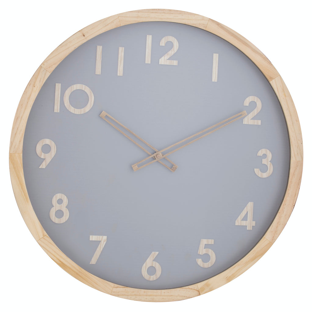Amalfi Riley Wall Clock Natural/Grey 50x50cm