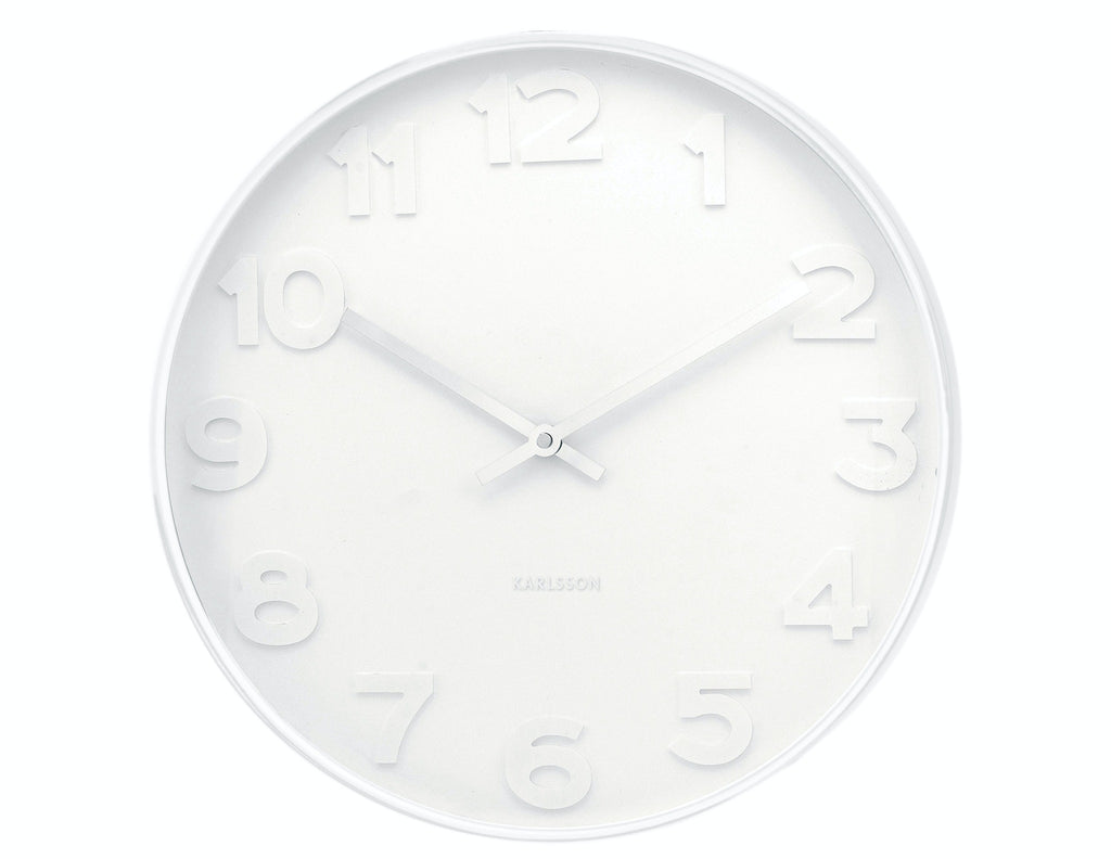 Karlsson Mr White Wall Clock White 51x51x7cm