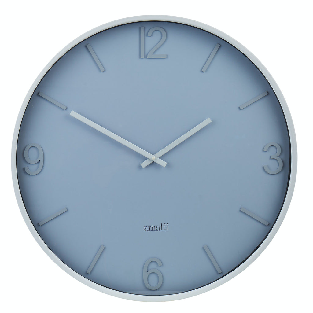 Amalfi Modern Silver Wall Clock Silver/White 60x6x60cm