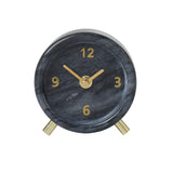 Amalfi Black Marble Table Clock Black 11x4x11cm