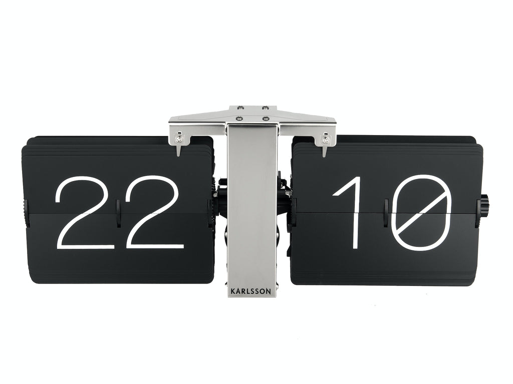 Karlsson Flip Clock Black 36x9x14cm