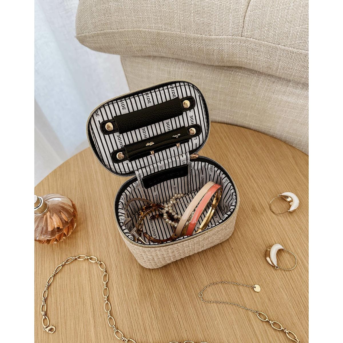 Louenhide Trudy Rectangular Jewellery Box Natural Black | Minimax