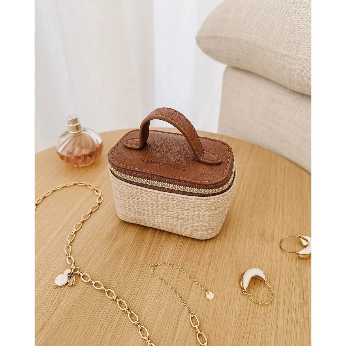 Louenhide Trudy Rectangular Jewellery Box Natural Tan | Minimax