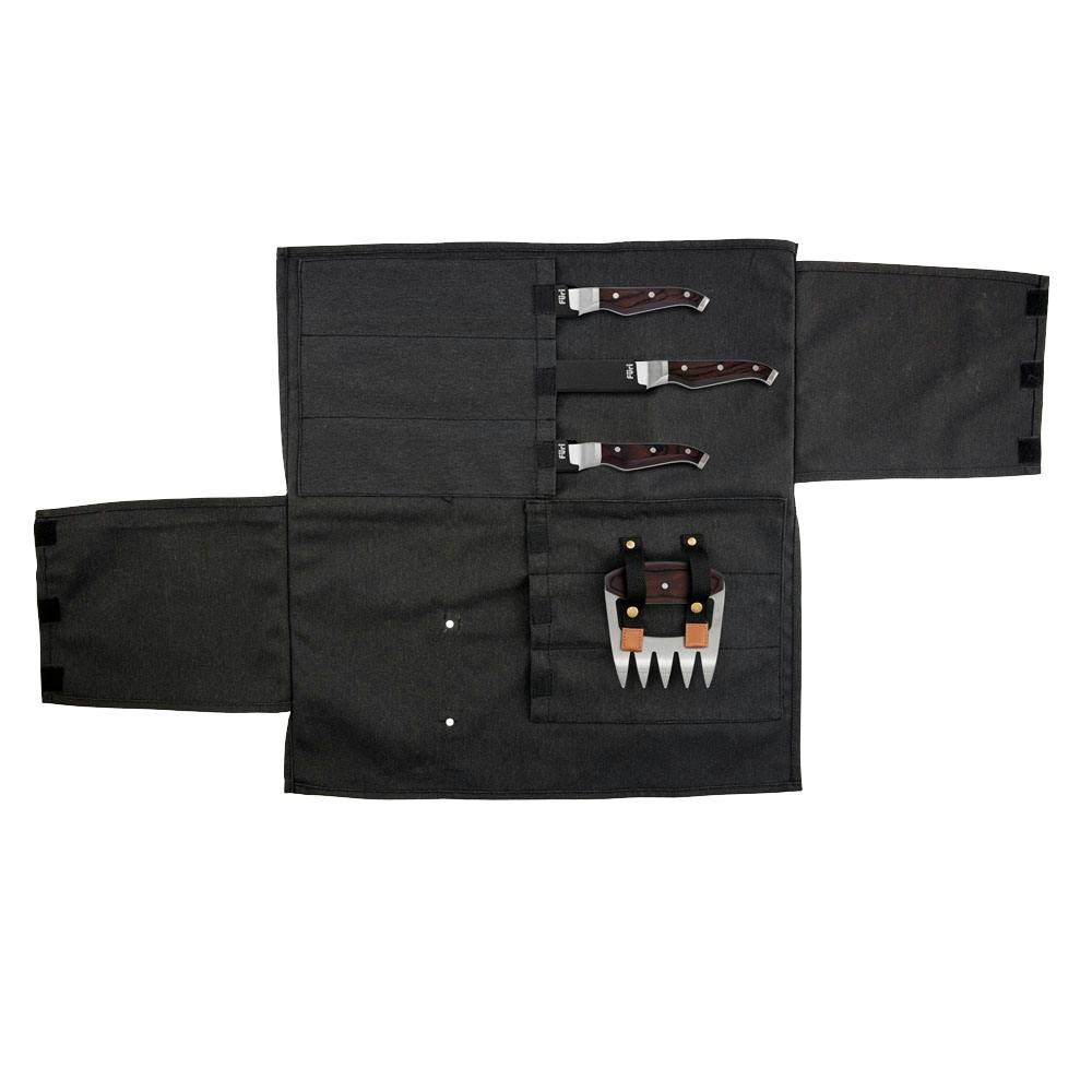 Furi Triple Rivet Pitmaster Roll Set 5 Piece Knife Set
