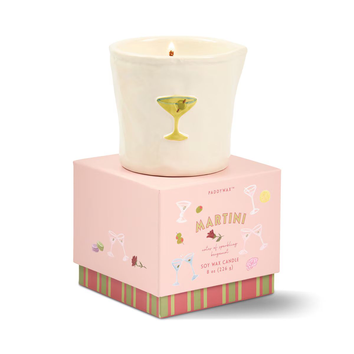 Paddywax Bistro Martini (Sparkling Bergamot) Ceramic Candle 226g
