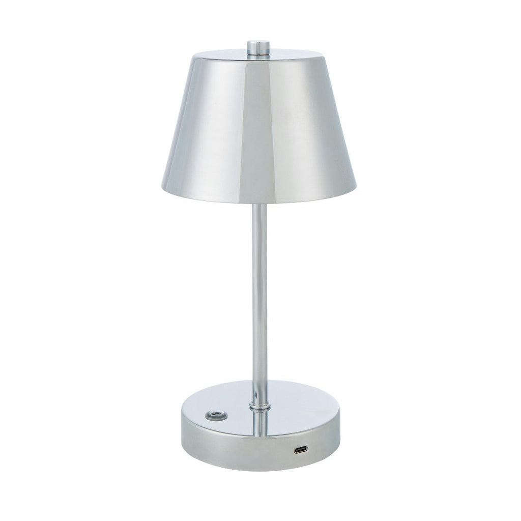 Amalfi Avignon LED Table Lamp Silver 12x12x25cm