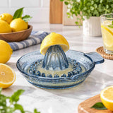 Assemble Lia Glass Juicer Denim 14x14x6cm