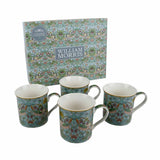 William Morris Co. Aqua Strawberry Thief Mugs 220ml (Set of 4) | Minimax