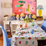 Kip&Co x Anna Spiro Malabar Floral Embroidered Tablecloth 270x145cm