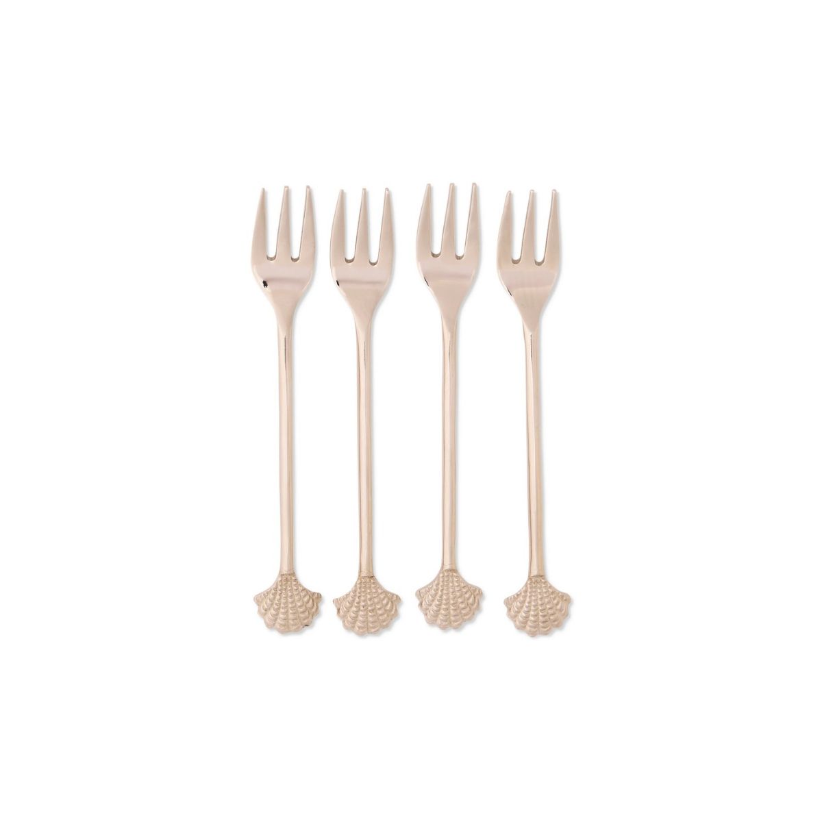 Kip&Co Saltwater Shells Oyster Fork Silver Set of 4