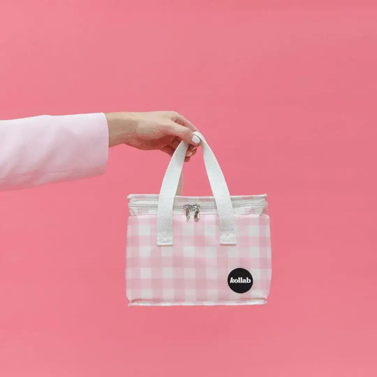 Kollab Lunch Bag Candy Pink Check | Minimax