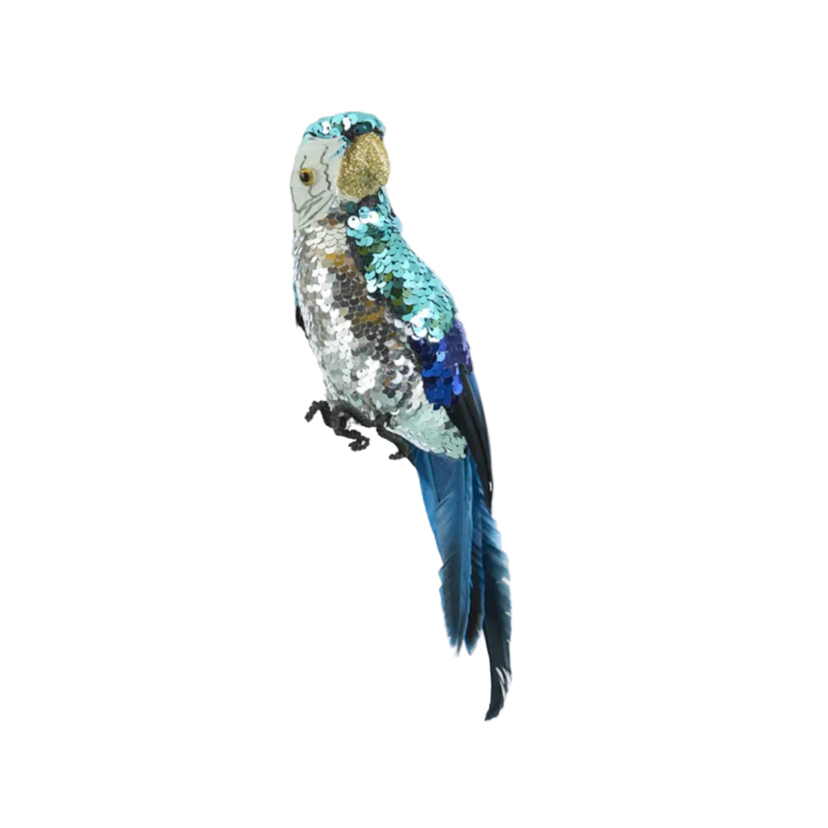 Vixen & Velvet Donatella Sequin Parrot Blue 32cm | Minimax