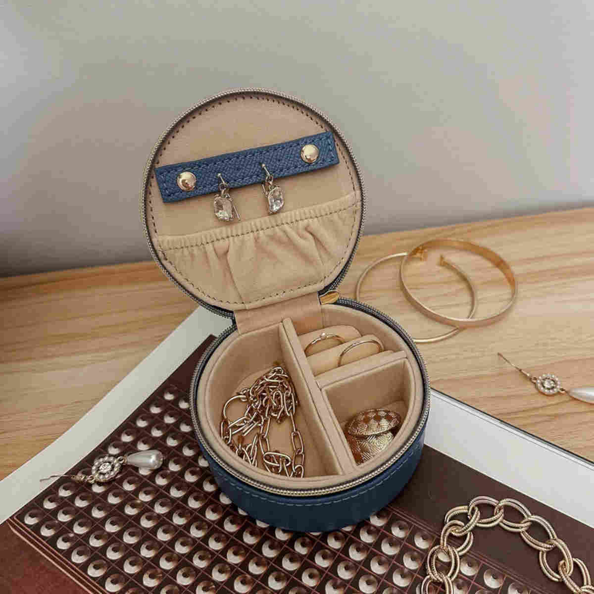 Louenhide Sisco Jewellery Box - Steel Blue | Minimax