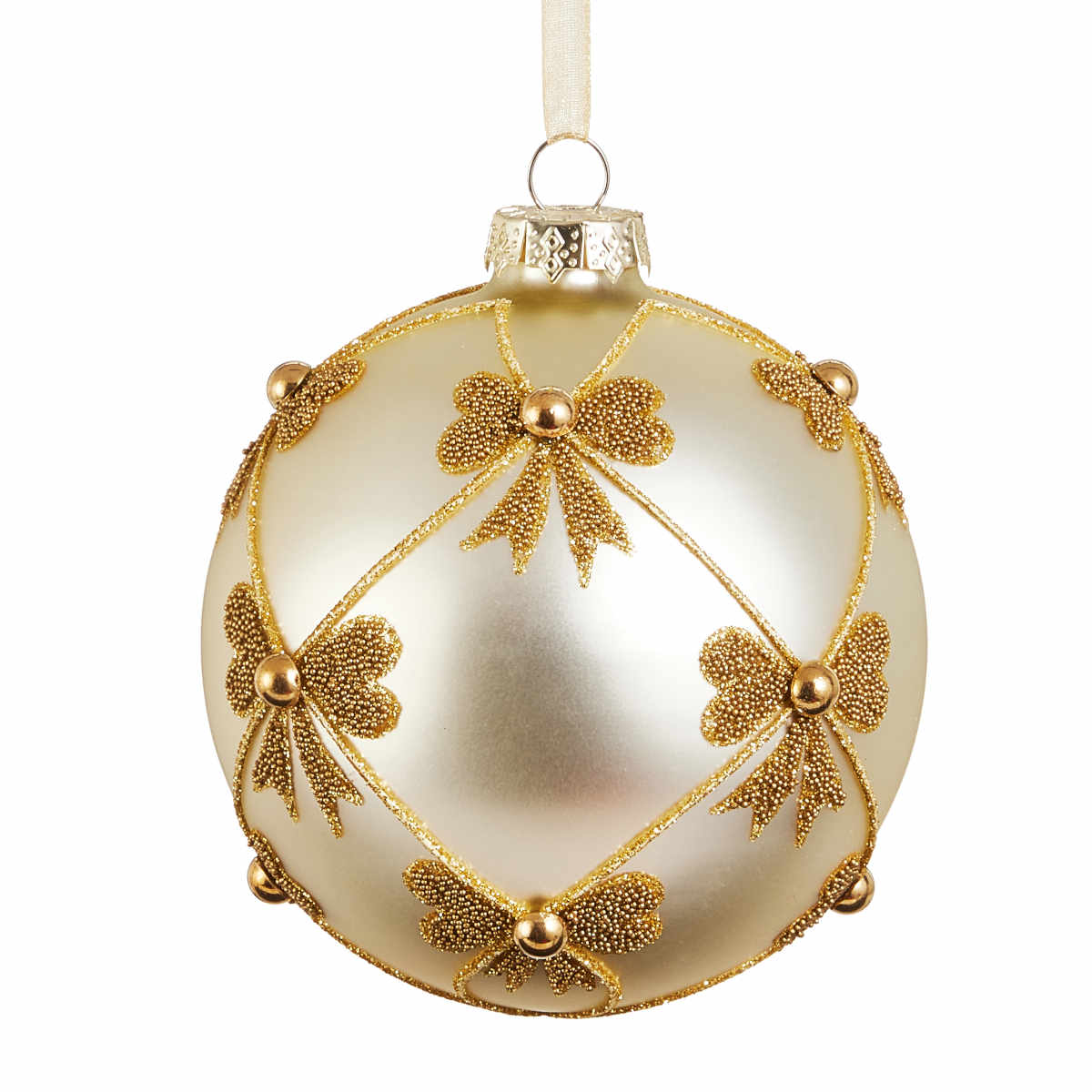 Bow Bauble Gold 12cm | Minimax