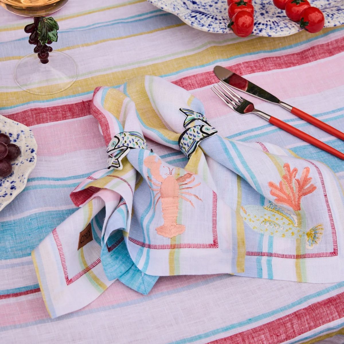 Kip&Co Poisson Fish Napkin Ring Set of 4