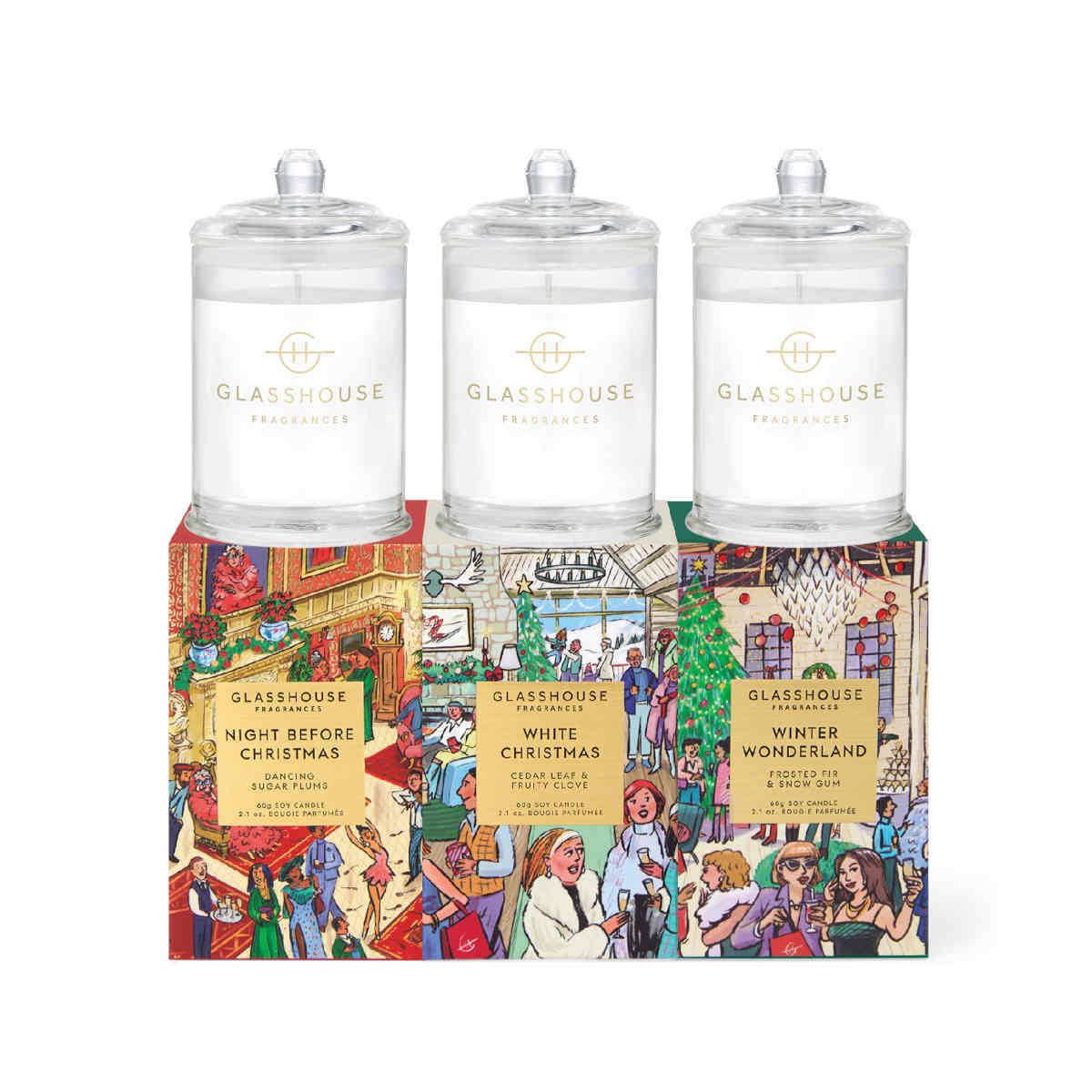 Glasshouse Fragrances Christmas 2026 Candle Trio 60g | Minimax