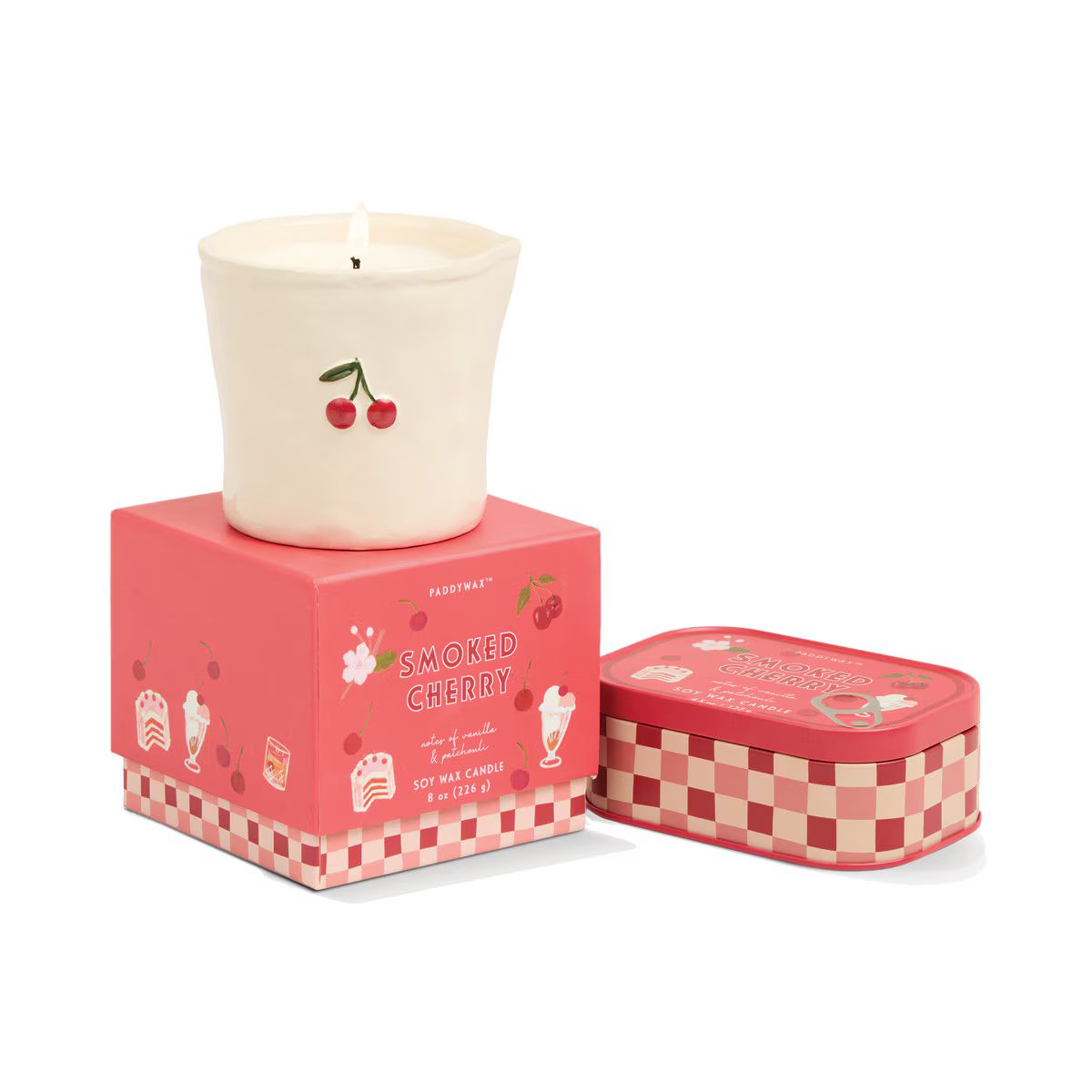 Paddywax Bistro Smoked Cherry Ceramic Candle 226G
