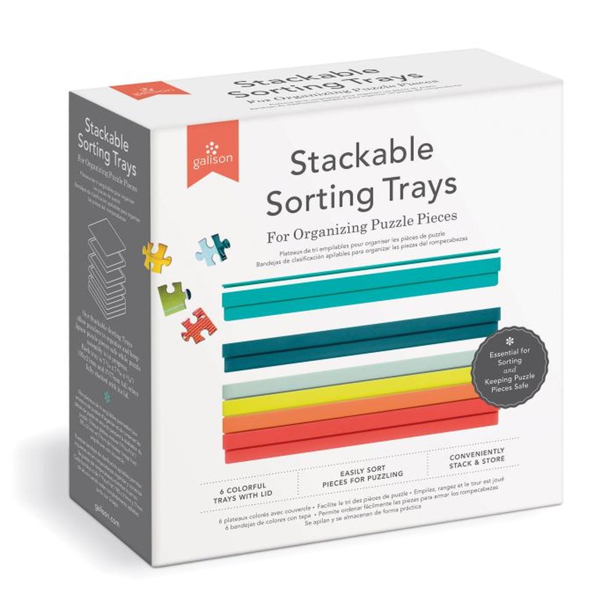 Galison Puzzle Stackable Sorting Trays 20x20x8cm | Minimax