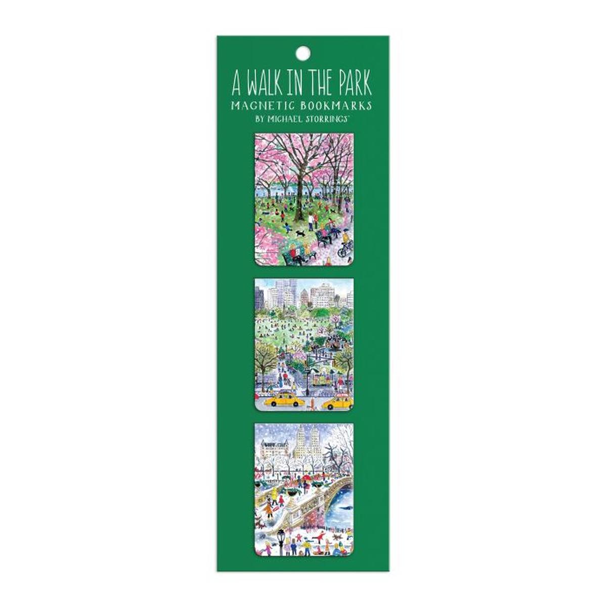 Galison Michael Storrings Walk in the Park Bookmarks (Set of 3) | Minimax