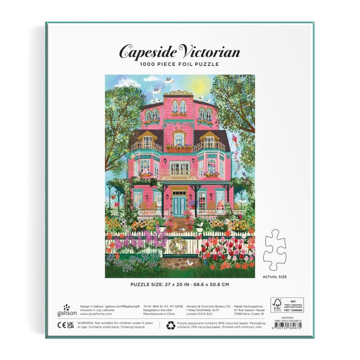 Galison Joy Laforme Capeside Victorian Foil Puzzle 1000 Piece | Minimax