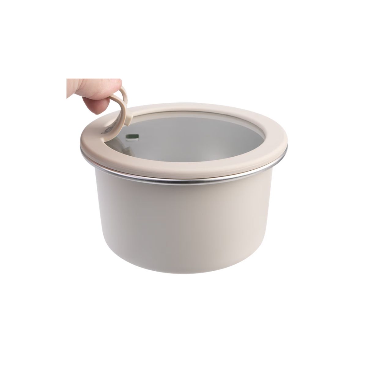 Oasis Microwave Safe Round Stainless Steel Container Oat 680ml
