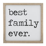 Emporium Best Family Wall Decor White/Black/Natural 30x1.5x30cm