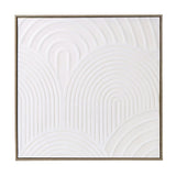 Amalfi Embossed Linear Wall Art White 60x60x4.5cm