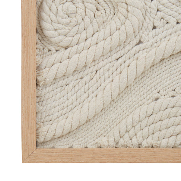 Amalfi Rope Effect Wall Art Set/2 Natural/White 45x45x3cm