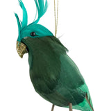 Vixen & Velvet Efina Feather Bird Decoration Green 20cm | Minimax