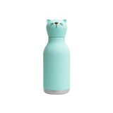 Asobu Bestie Kitty Cat Head Cover Reusable Bottle Blue 460ml | Minimax