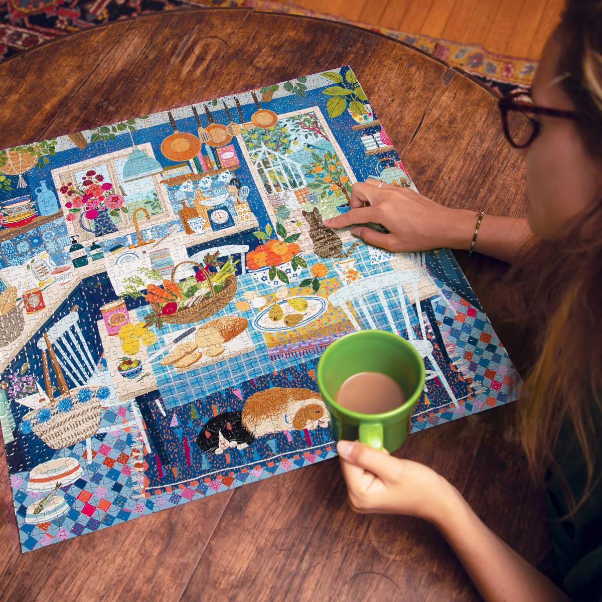 Eeboo Blue Kitchen 1000 Piece Puzzle