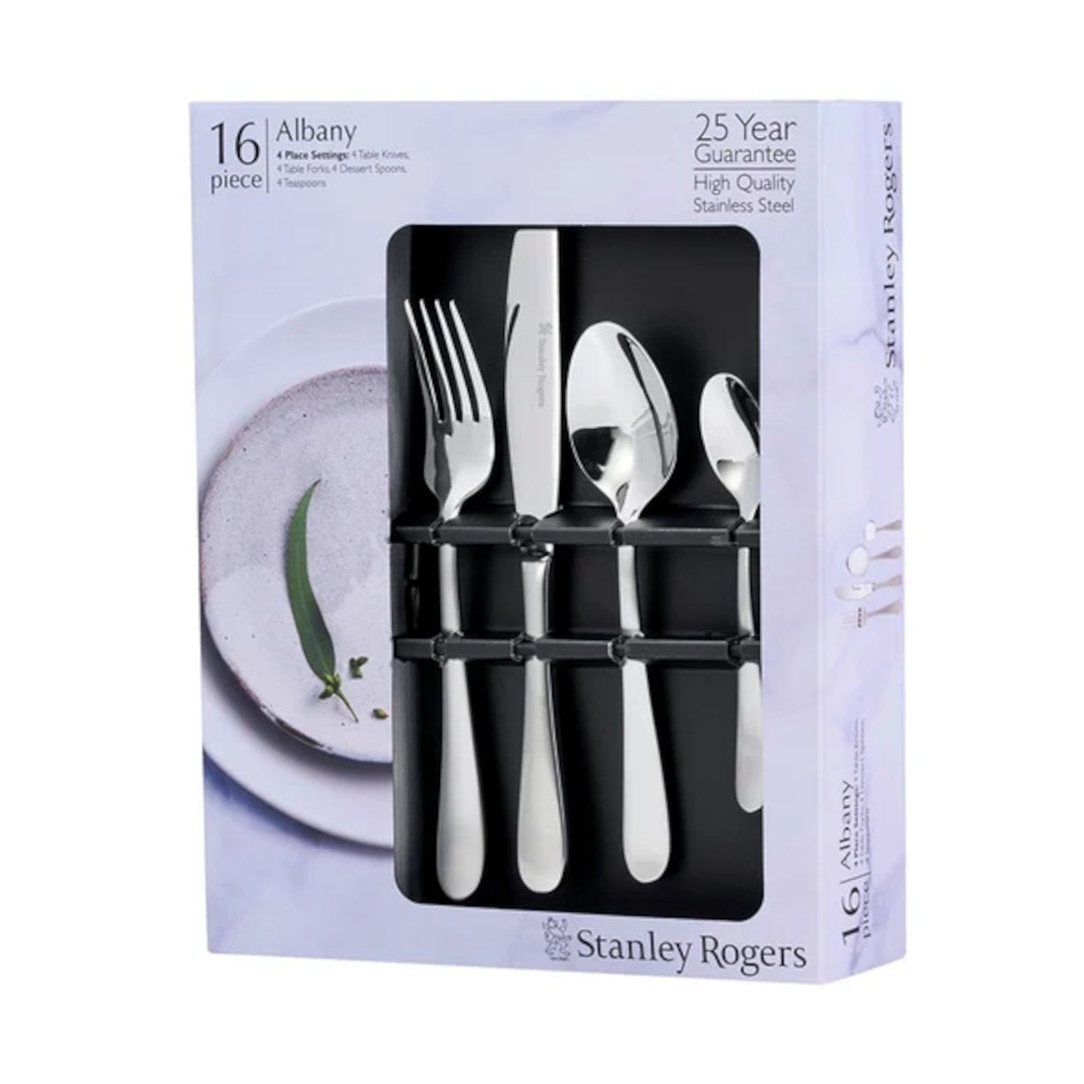 Stanley Rogers Albany Dual Finish Cutlery 16 Piece Set
