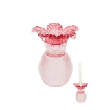 Swing Gifts Myrtle Floral Pineapple Candle Holder Pink 14.5cm