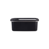 Oasis Microwave Safe Rectangular Stainless Steel Container Black 1.1L