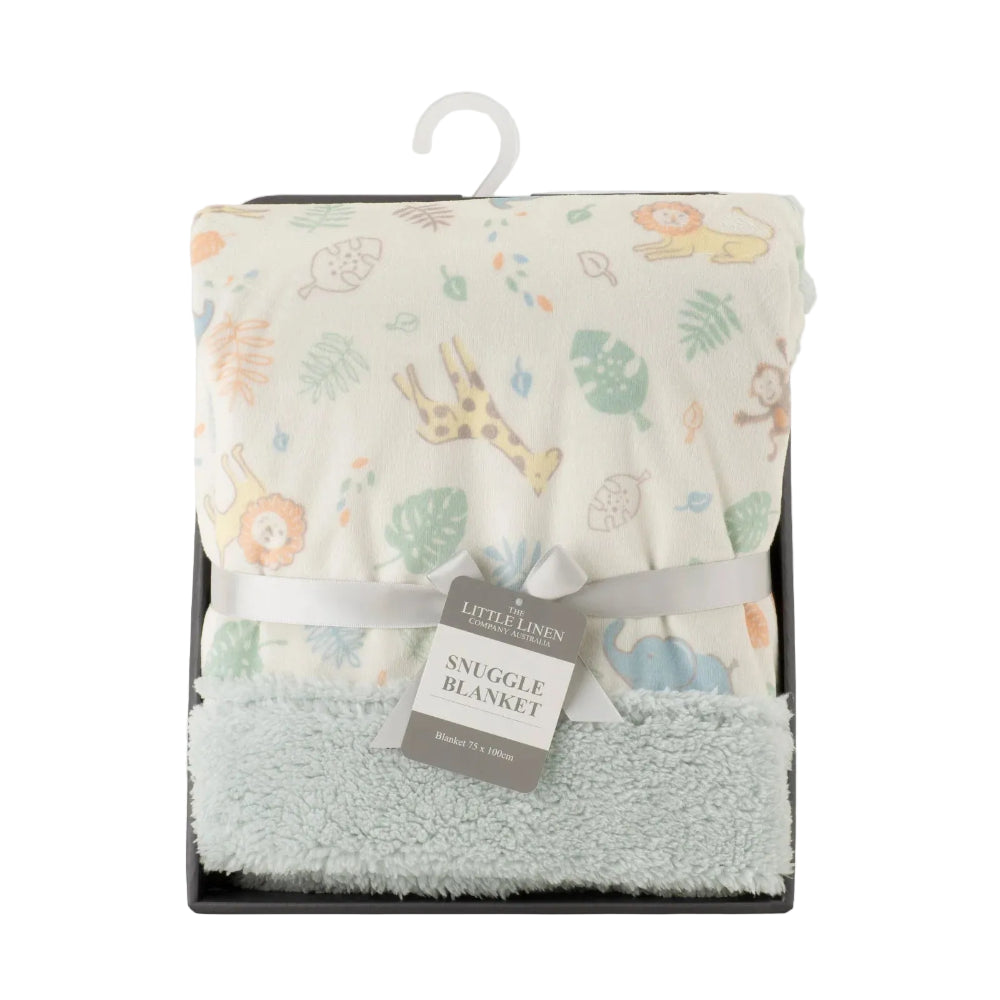 Little Linen Savanna Giraffe Snuggle Blanket | Minimax