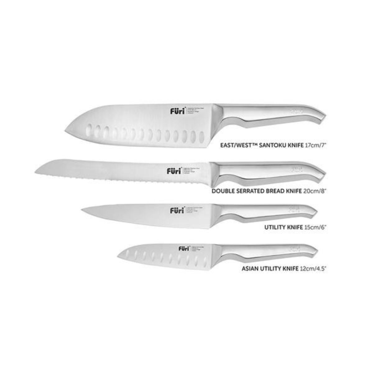 Furi Duality Knife Block Jet Black (Set of 5) | Minimax