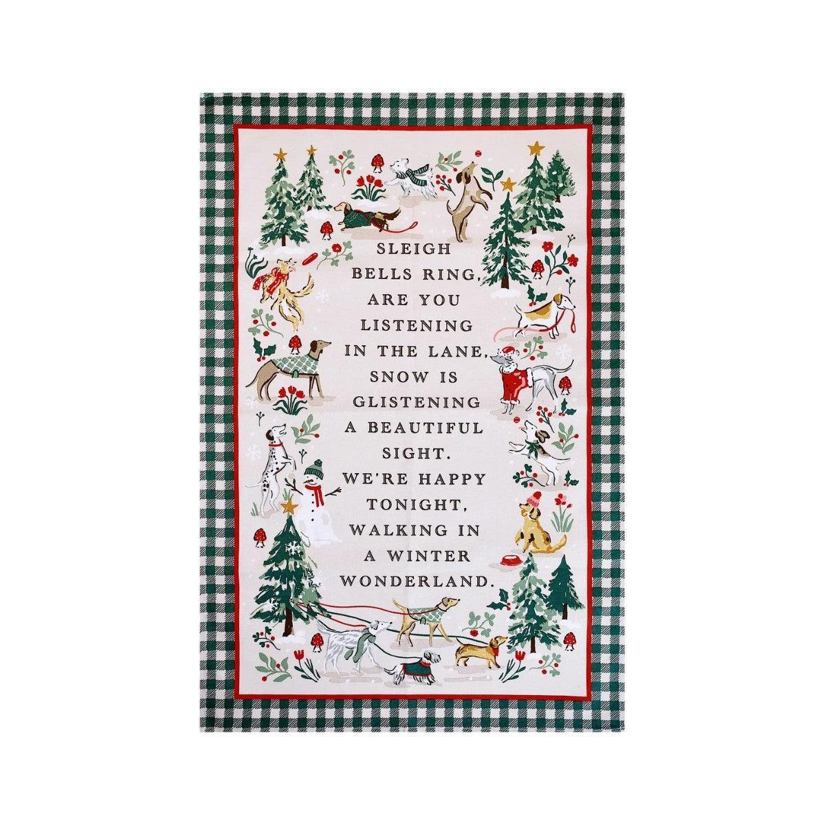 Ulster Weavers Winter Walkies Tea Towel Multi-Coloured
