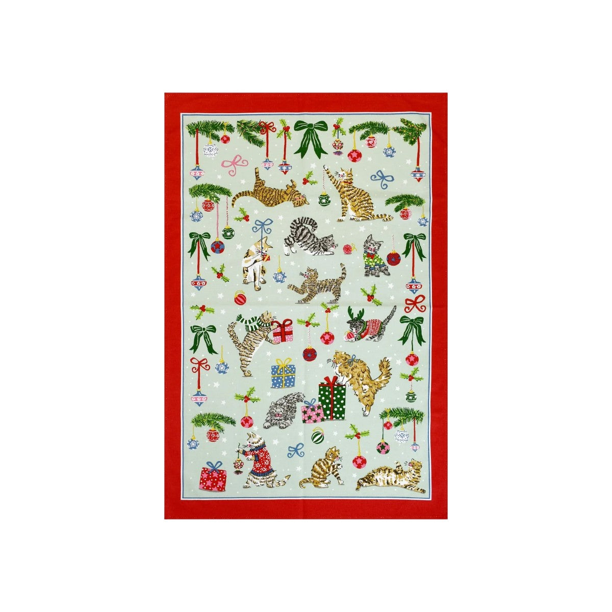 Ulster Weavers Christmas Cats Tea Towel Multi-Coloured