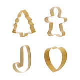 Davis & Waddell Christmas Cookie Cutter Gold set of 4
