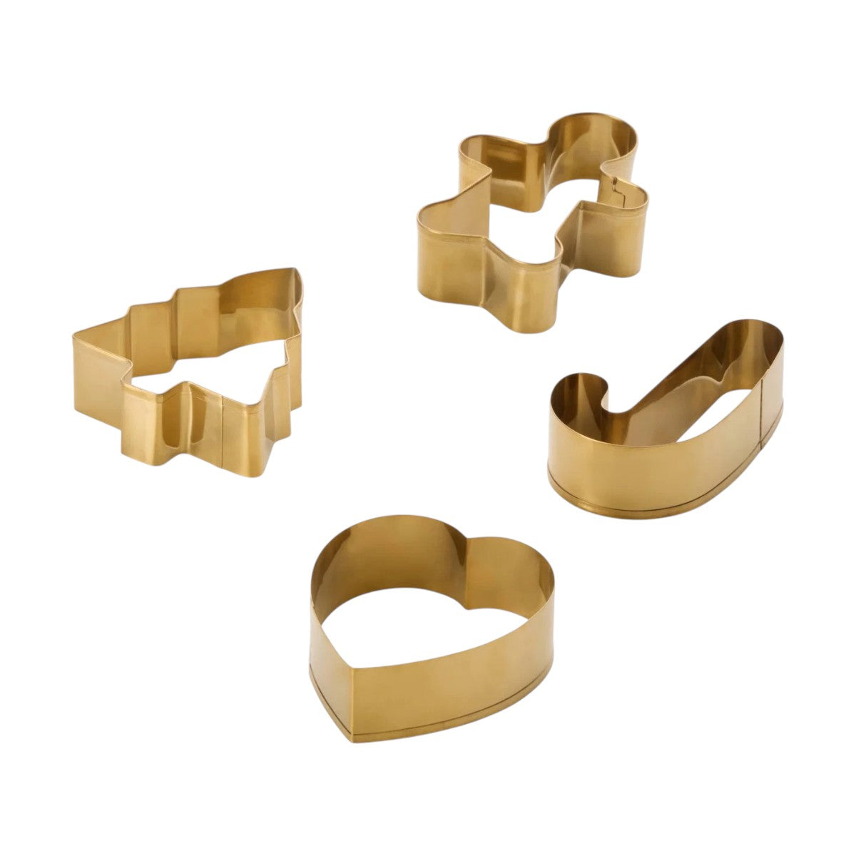 Davis & Waddell Christmas Cookie Cutter Gold set of 4