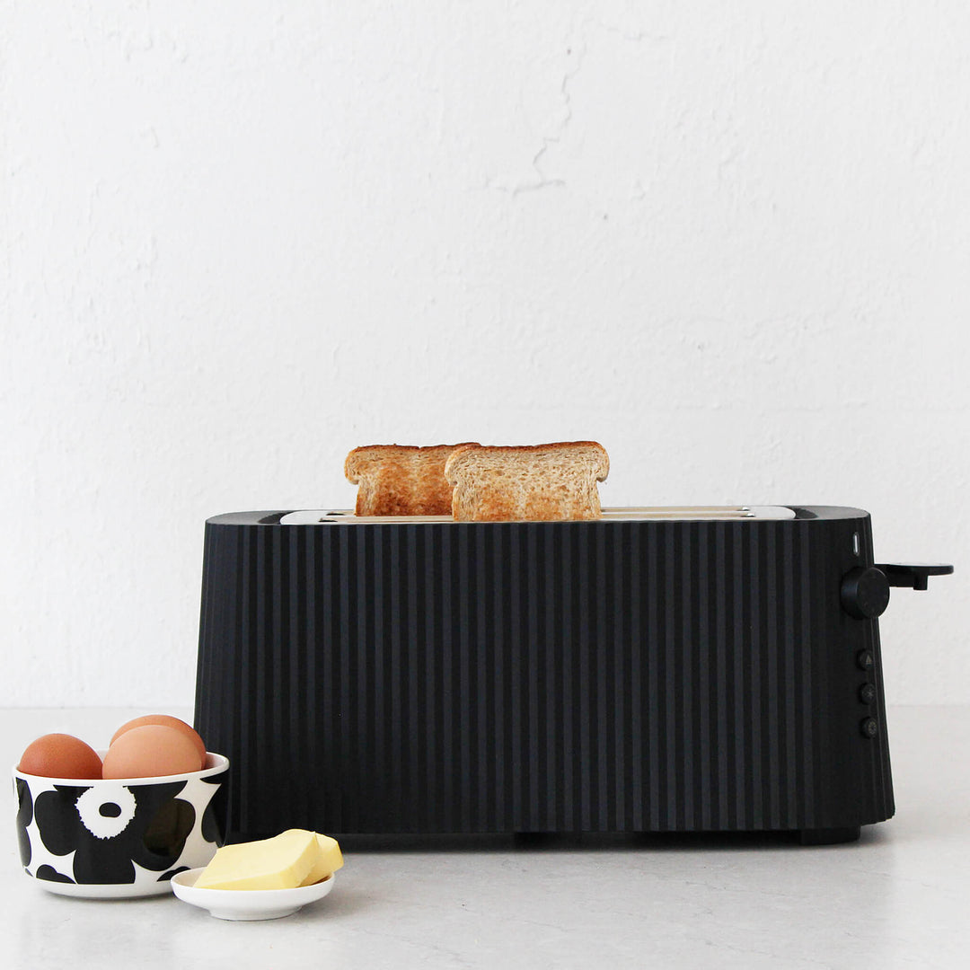 Alessi Plissé Toaster 4 Slice Black | Minimax