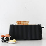 Alessi Plissé Toaster 4 Slice Black | Minimax