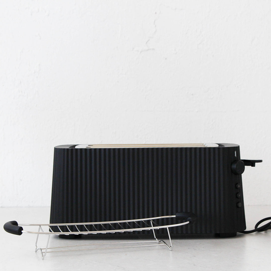 Alessi Plissé Toaster 4 Slice Black | Minimax