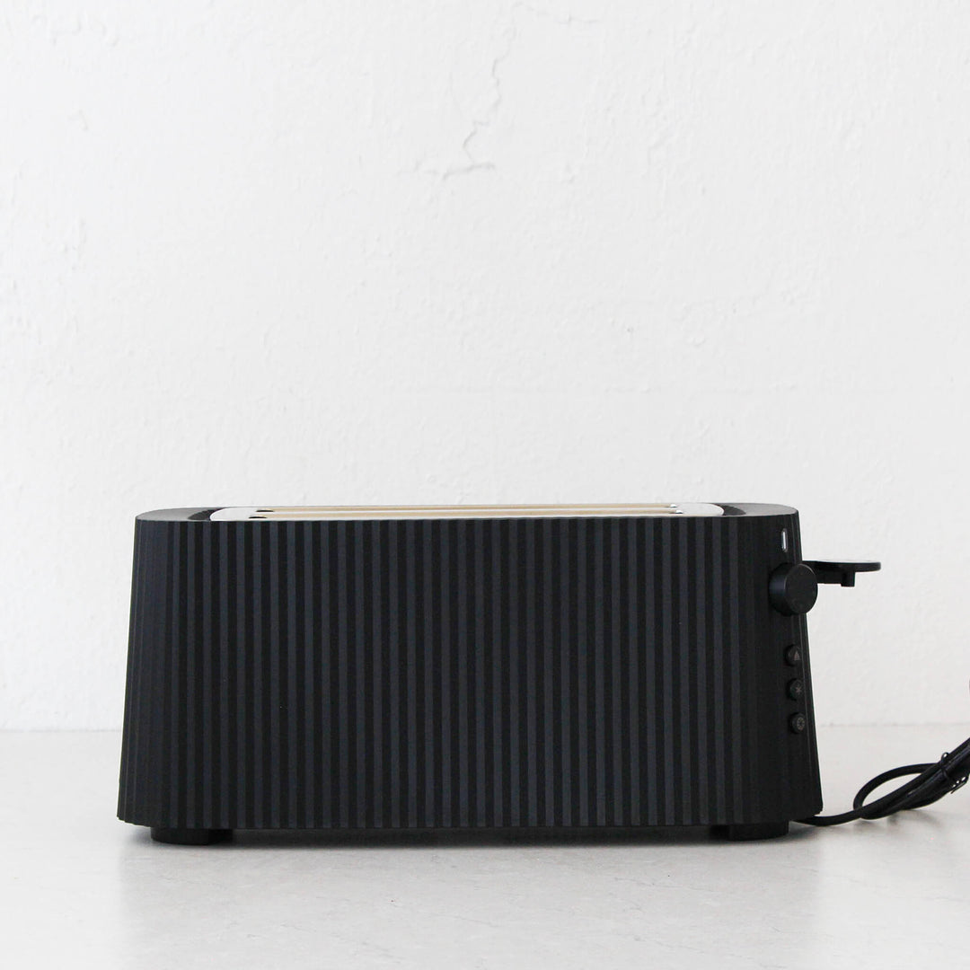 Alessi Plissé Toaster 4 Slice Black | Minimax