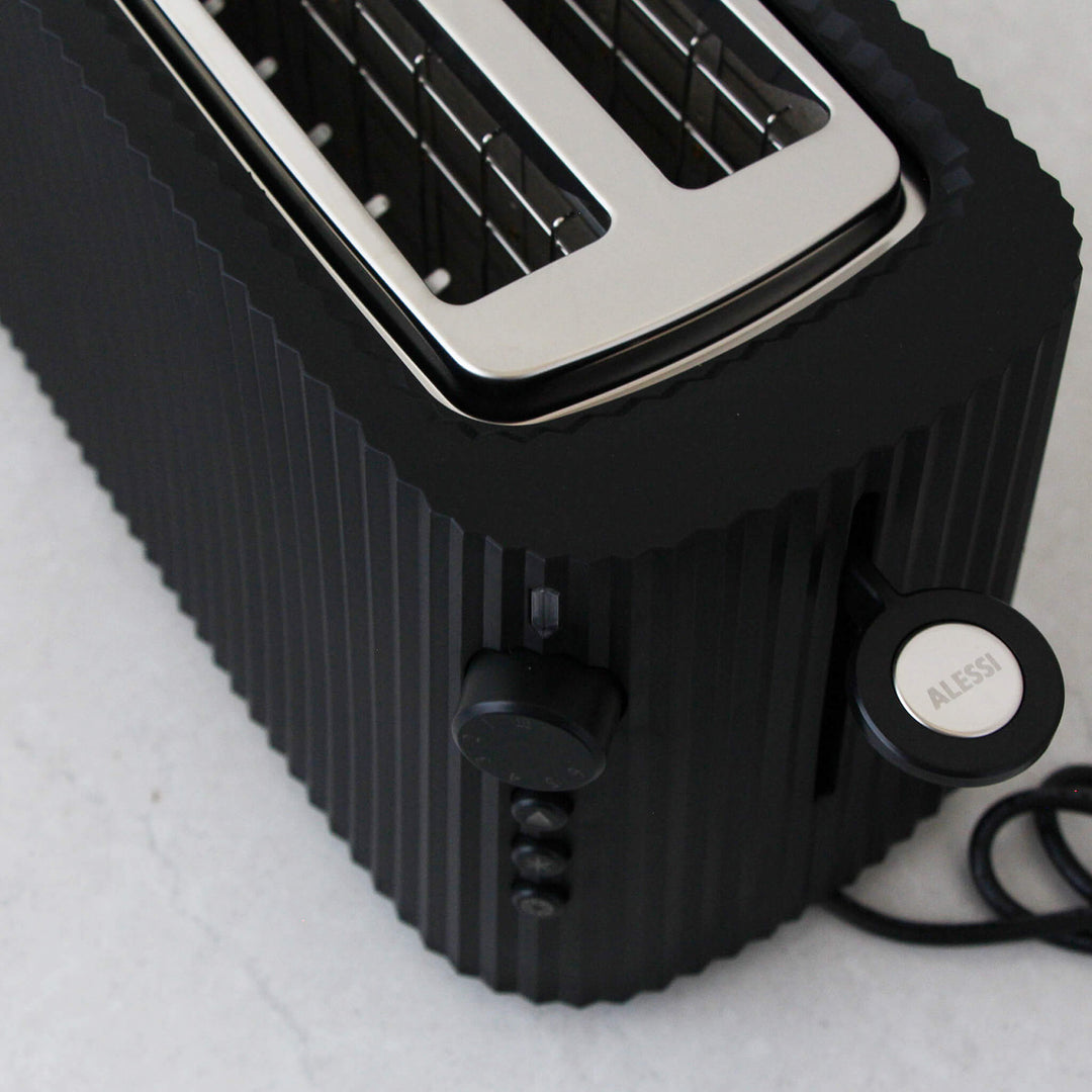 Alessi Plissé Toaster 4 Slice Black | Minimax