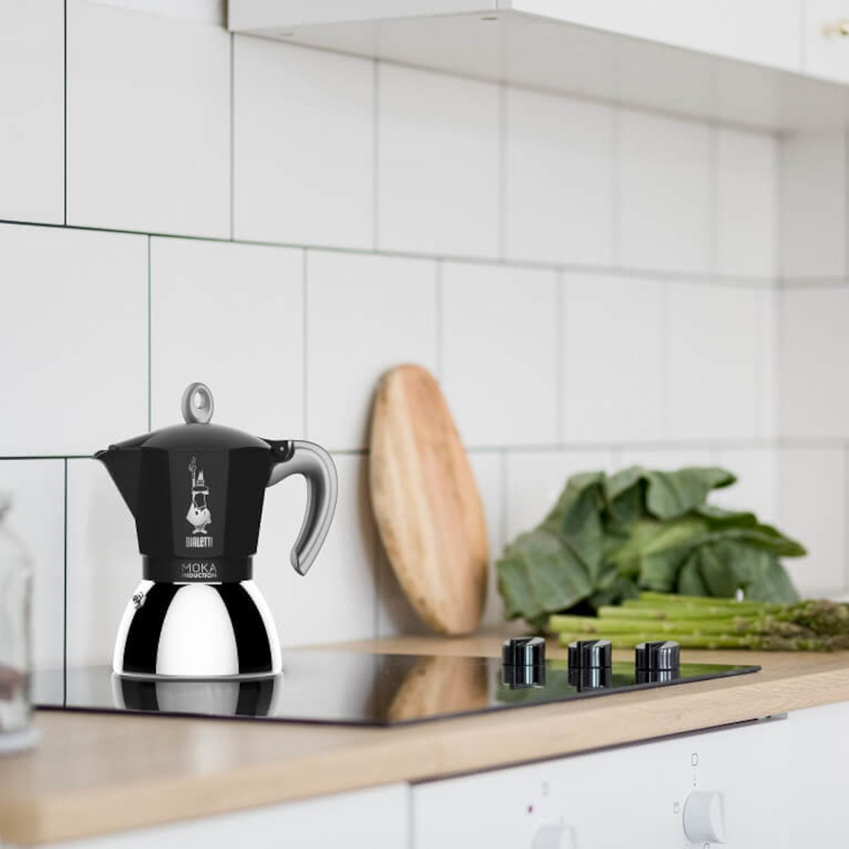 Bialetti Moka Induction Coffee Pot Black 6 Cup | Minimax
