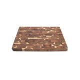 Alfresco Lane acacia wood end grain cutting board 40x30cm, durable wooden chopping board with natural grain